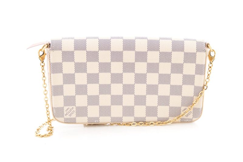 Louis Vuitton Felicie Pochette White Damier Cross-Body - Logoexplore - Image 4