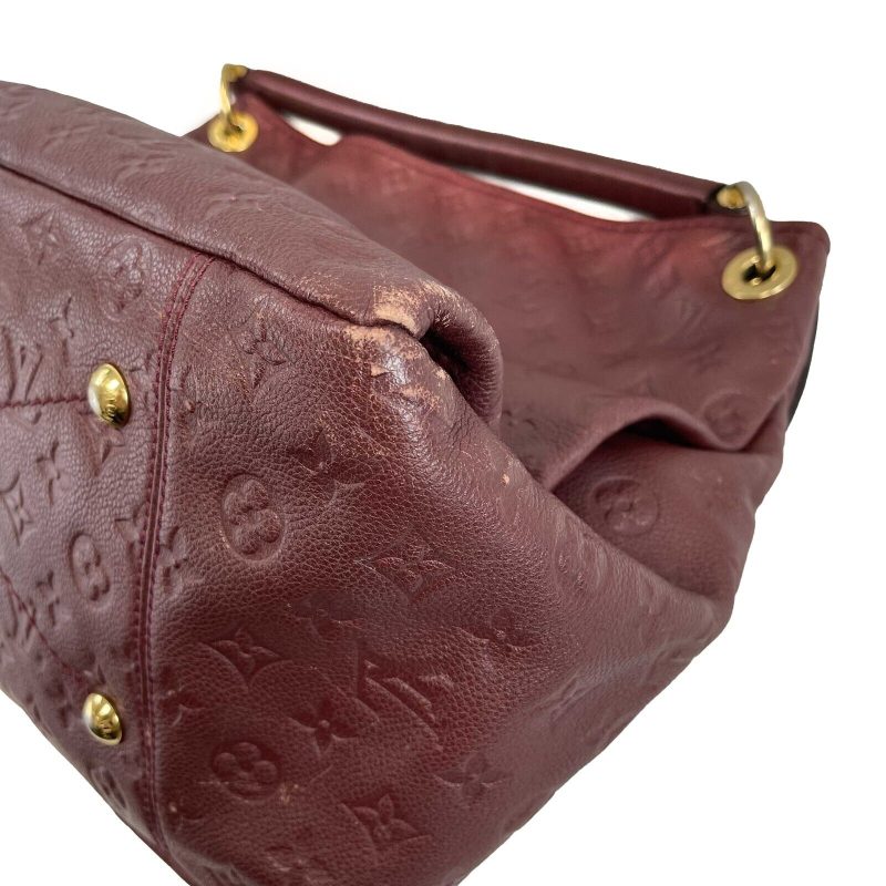 LOUIS VUITTON Empreinte Monogram Embossed Leather Artsy MM Burgundy Shoulder bag - Logoexplore - Image 8