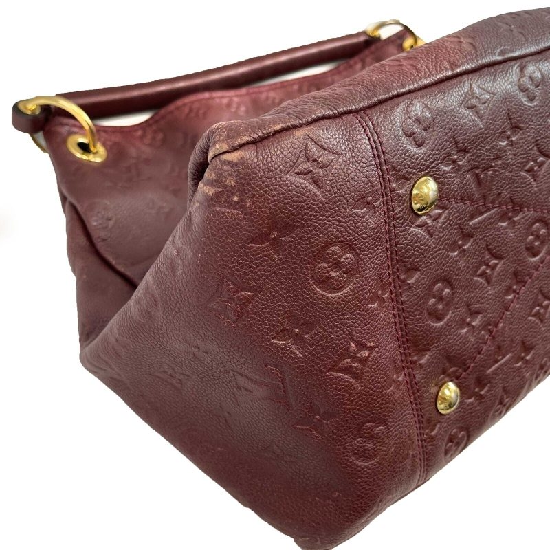 LOUIS VUITTON Empreinte Monogram Embossed Leather Artsy MM Burgundy Shoulder bag - Logoexplore - Image 9
