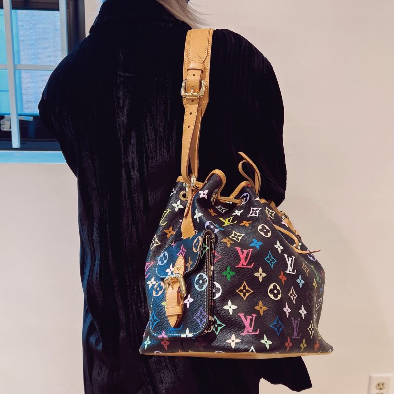Louis Vuitton Black Monogram Multicolor Petit Noe Bag - Logoexplore - Image 4