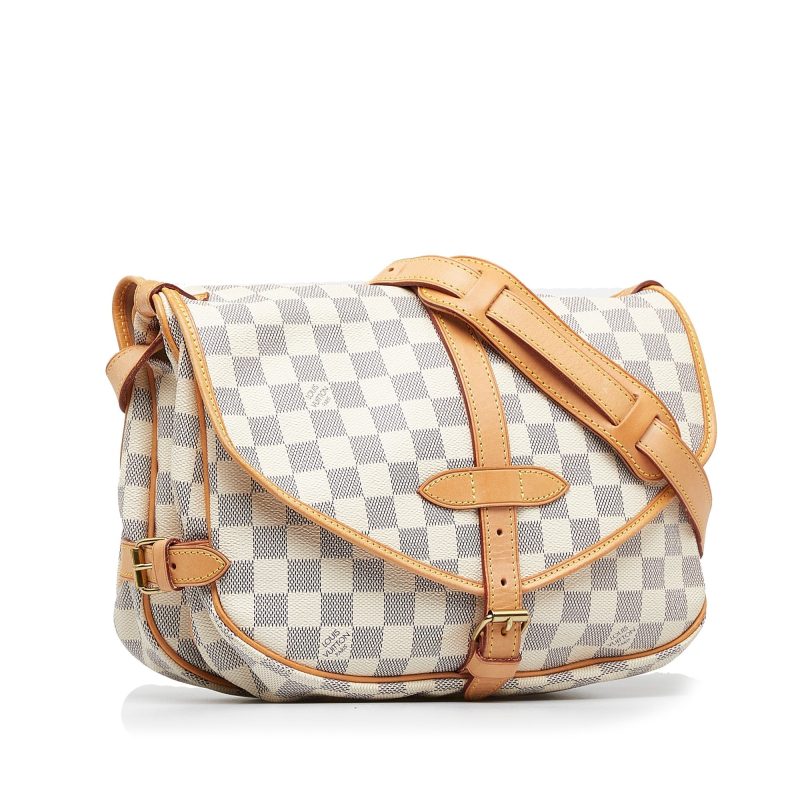 LOUIS VUITTON Damier Azur Saumur Crossbody Bag - Logoexplore - Image 2