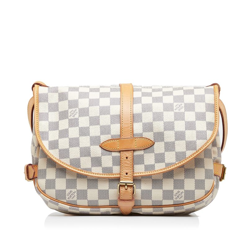LOUIS VUITTON Damier Azur Saumur Crossbody Bag - Logoexplore - Image 3
