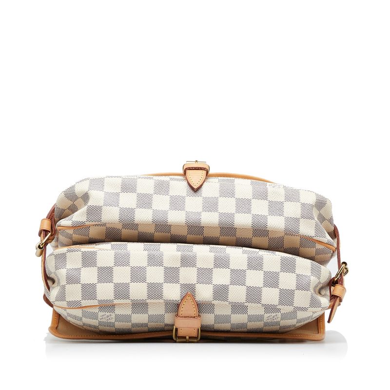 LOUIS VUITTON Damier Azur Saumur Crossbody Bag - Logoexplore - Image 4