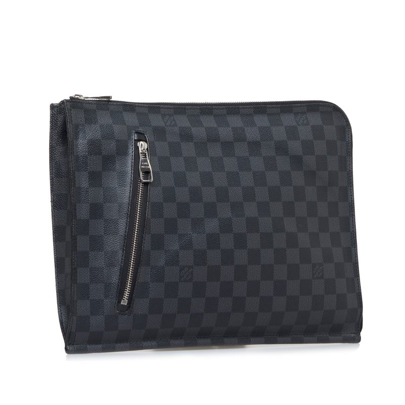 LOUIS VUITTON Damier Graphite Poche-Documents Portfolio Clutch Bag - Logoexplore - Image 2