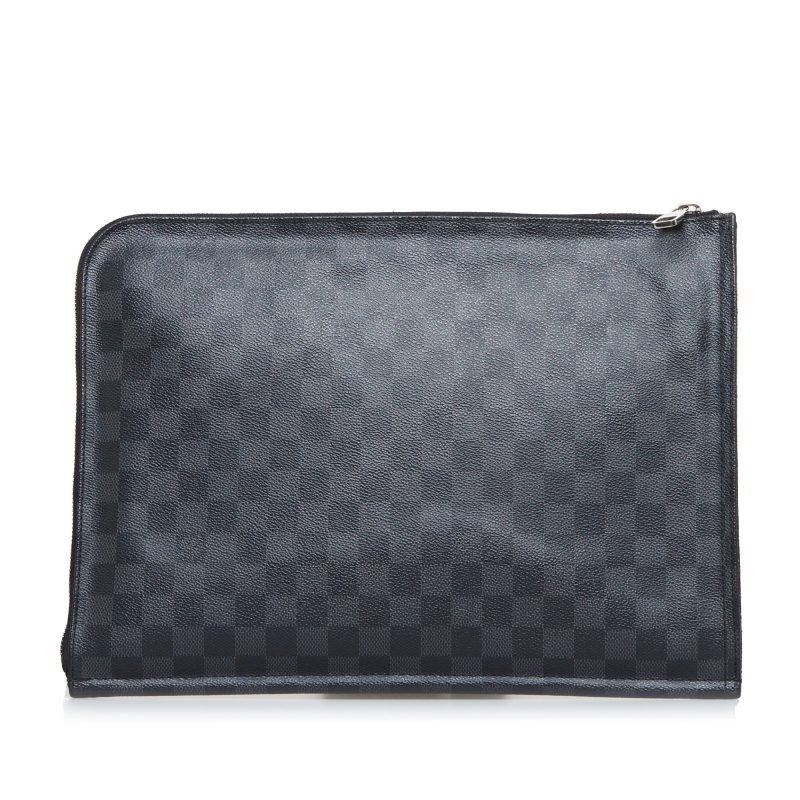LOUIS VUITTON Damier Graphite Poche-Documents Portfolio Clutch Bag - Logoexplore - Image 3