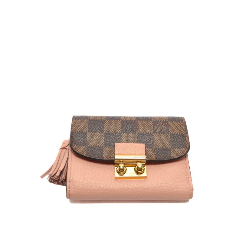 LOUIS VUITTON Croisette Compact Wallet-Damier Ebene w/ Magnolia - Logoexplore - Image 6