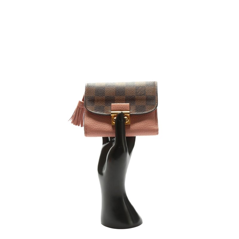 LOUIS VUITTON Croisette Compact Wallet-Damier Ebene w/ Magnolia - Logoexplore - Image 2