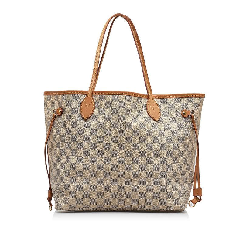 LOUIS VUITTON Damier Azur Neverfull MM Tote Bag - Logoexplore