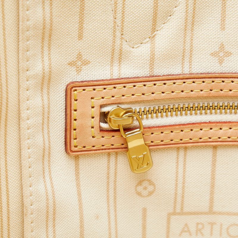 LOUIS VUITTON Damier Azur Neverfull MM Tote Bag - Logoexplore - Image 9