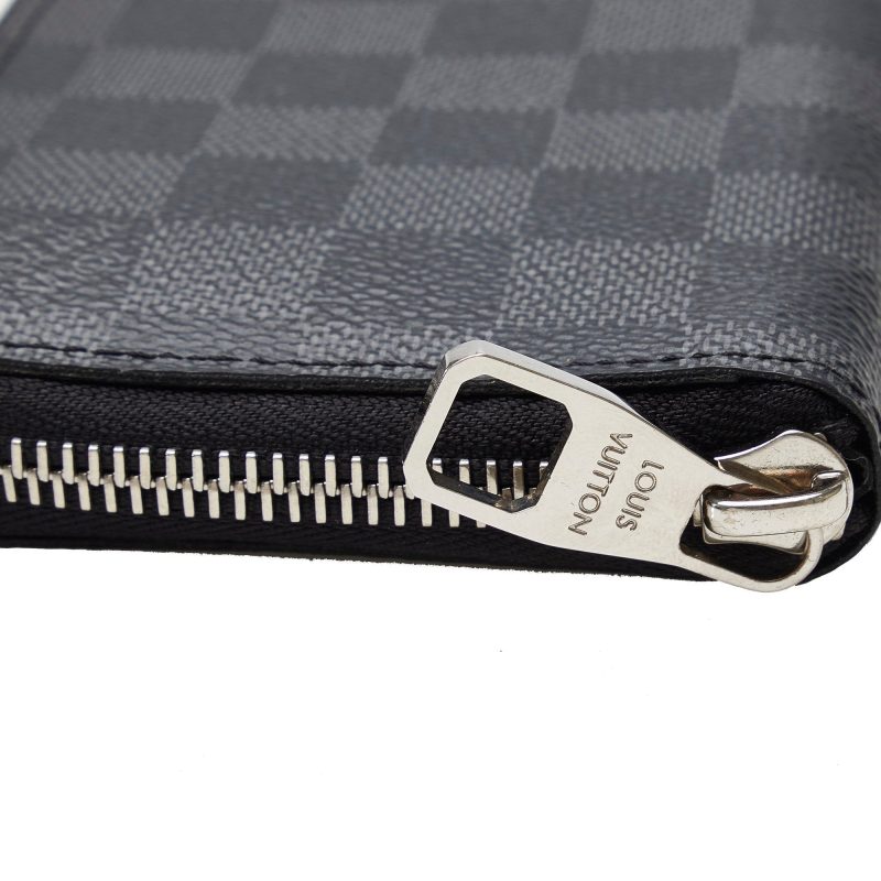 LOUIS VUITTON Damier Graphite Vertical Zippy Wallet Long Wallets - Logoexplore - Image 9