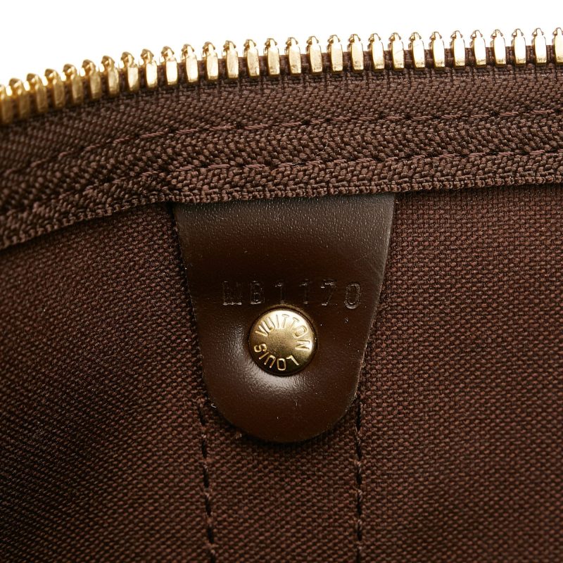 LOUIS VUITTON Damier Ebene Keepall Bandouliere 55 Brown - Logoexplore - Image 10