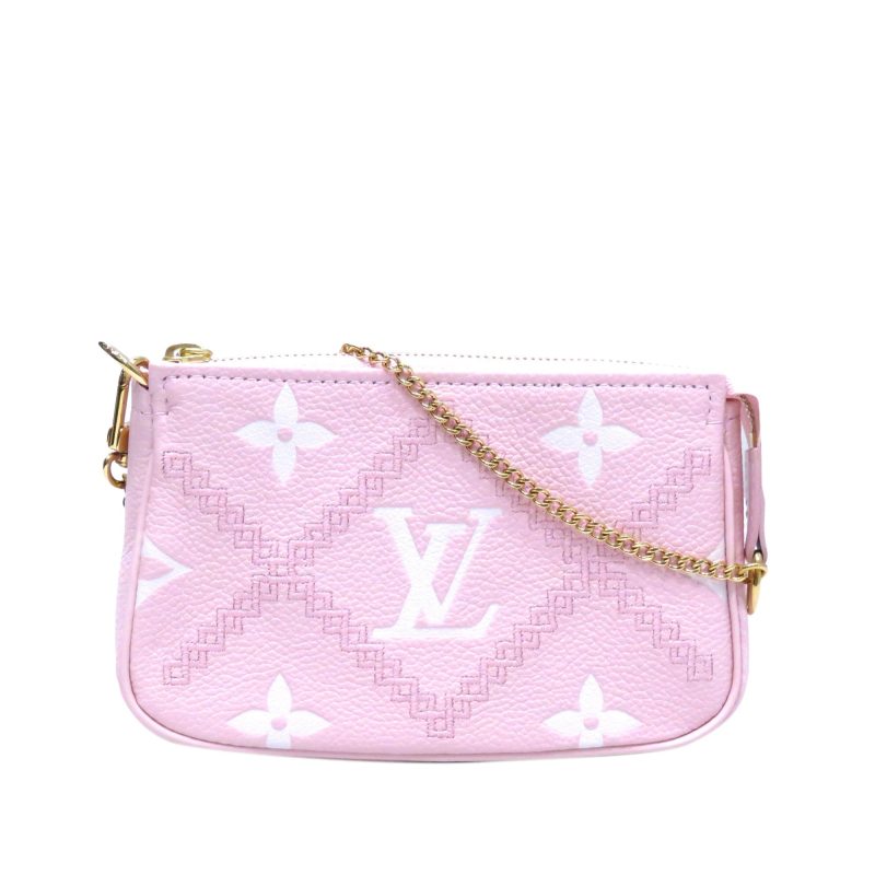Louis Vuitton Broderies Pochette Accessoires Mini Pink Giant Monogram Empreinte - Logoexplore - Image 2