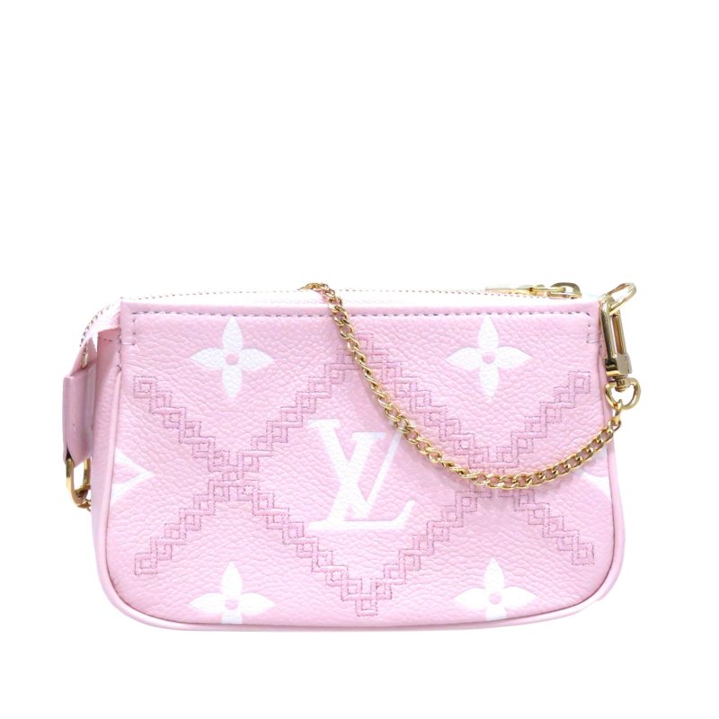 Louis Vuitton Broderies Pochette Accessoires Mini Pink Giant Monogram Empreinte - Logoexplore - Image 4