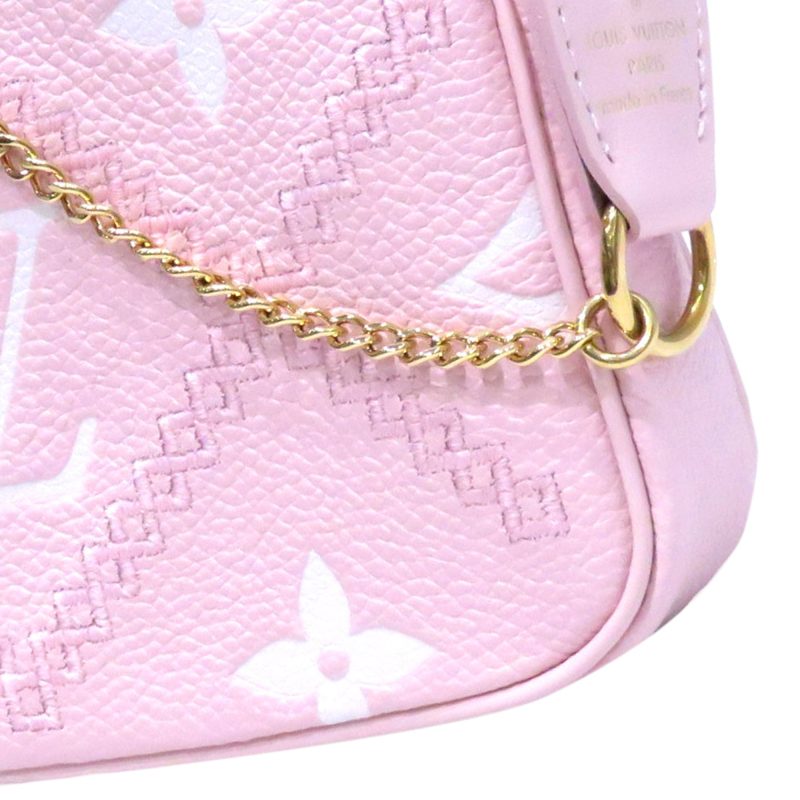 Louis Vuitton Broderies Pochette Accessoires Mini Pink Giant Monogram Empreinte - Logoexplore - Image 8