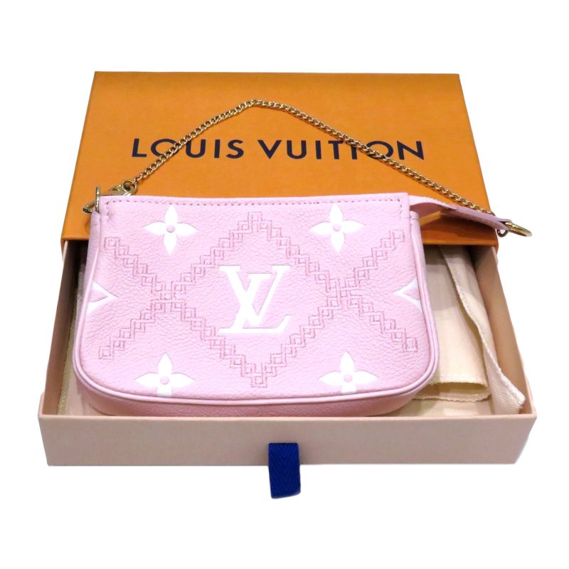 Louis Vuitton Broderies Pochette Accessoires Mini Pink Giant Monogram Empreinte - Logoexplore
