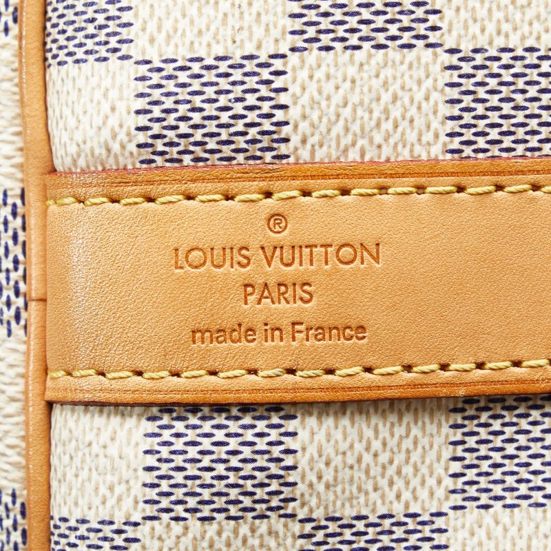LOUIS VUITTON Damier Azur Keepall Bandouliere 55 Travel Bag - Logoexplore - Image 6