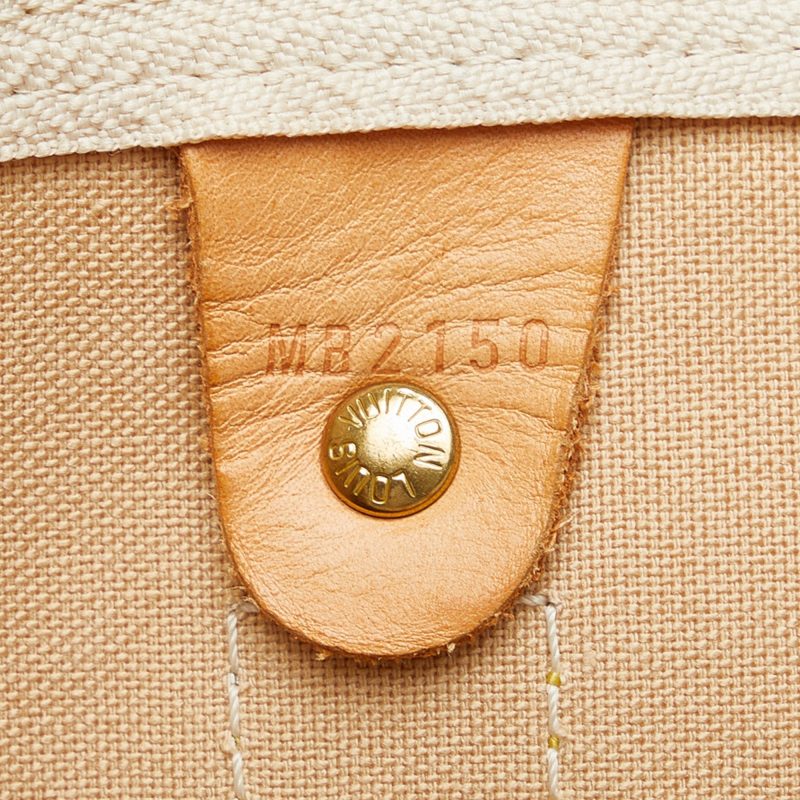 LOUIS VUITTON Damier Azur Keepall Bandouliere 55 Travel Bag - Logoexplore - Image 7