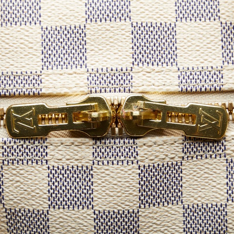 LOUIS VUITTON Damier Azur Keepall Bandouliere 55 Travel Bag - Logoexplore - Image 8