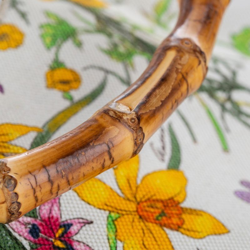 Gucci Bamboo Flora Canvas Handbag - Logoexplore - Image 10