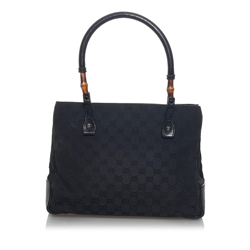 Gucci Bamboo GG Canvas Handbag - Logoexplore