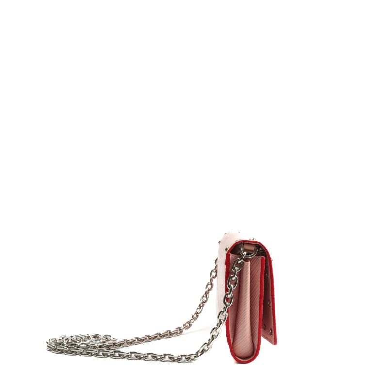 LOUIS VUITTON Epi Leather Twist Studded Wallet on Chain PM Pink - Logoexplore - Image 6