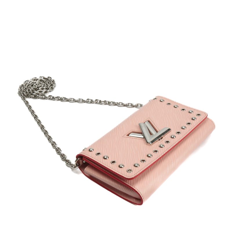 LOUIS VUITTON Epi Leather Twist Studded Wallet on Chain PM Pink - Logoexplore - Image 10