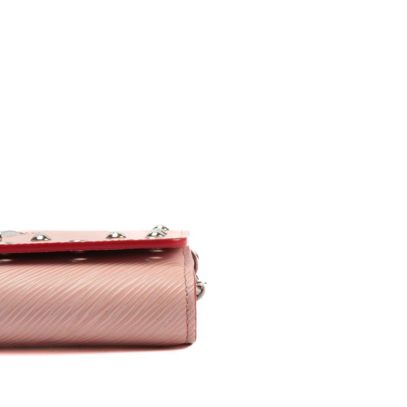 LOUIS VUITTON Epi Leather Twist Studded Wallet on Chain PM Pink - Logoexplore - Image 9