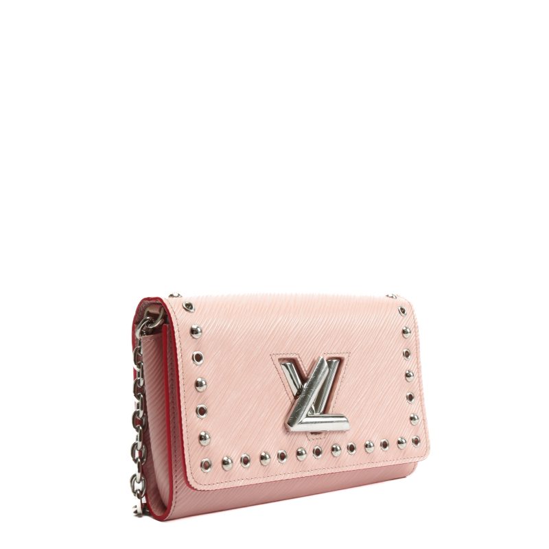 LOUIS VUITTON Epi Leather Twist Studded Wallet on Chain PM Pink - Logoexplore - Image 3