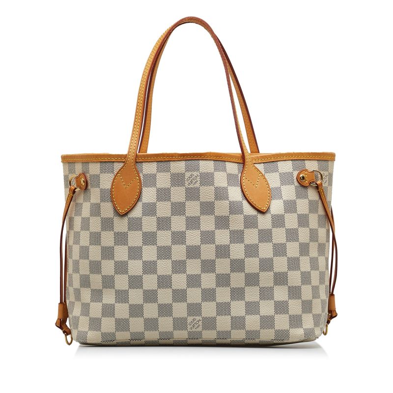 LOUIS VUITTON Damier Azur Neverfull PM Tote Bag - Logoexplore