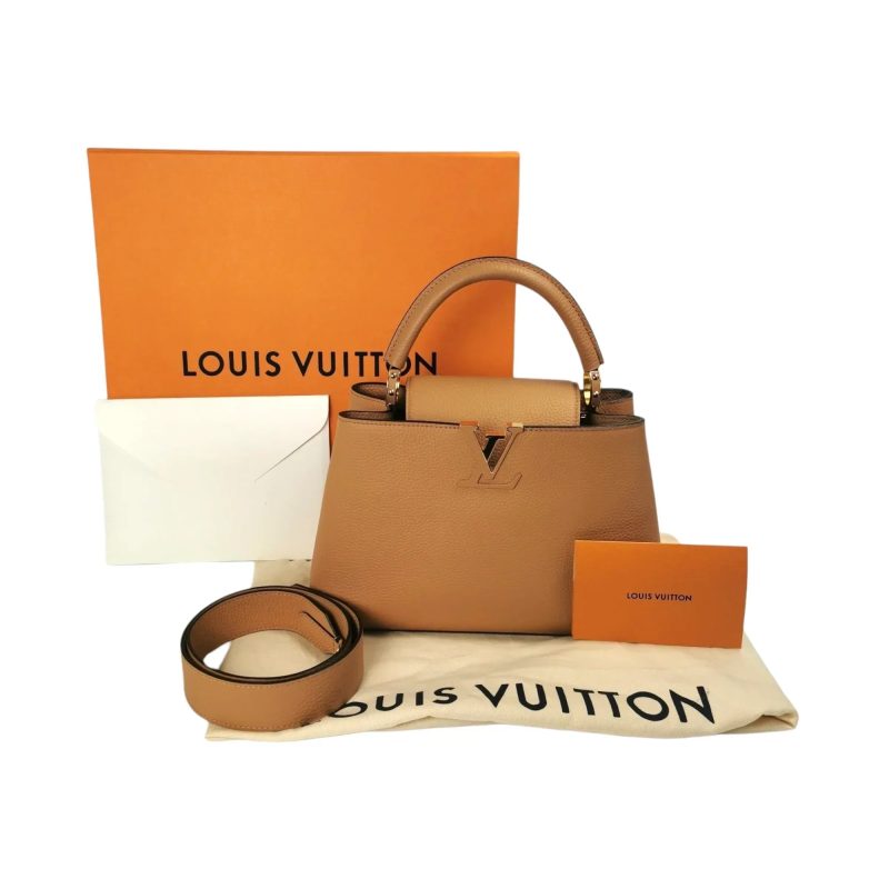 Louis Vuitton Capucines MM Arizona Beige Taurillon - Logoexplore