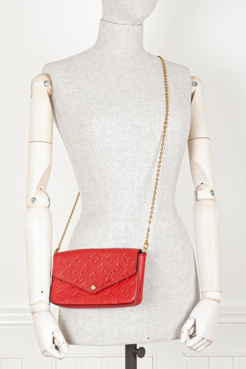 LOUIS VUITTON Felicie Pochette MNG Empreinte Red - Logoexplore - Image 2