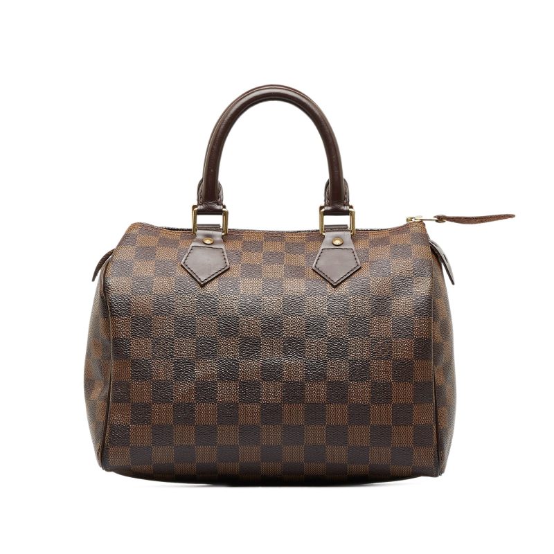 LOUIS VUITTON Damier Ebene Speedy 25 Boston Bag - Logoexplore