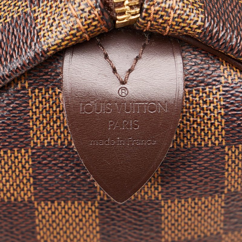LOUIS VUITTON Damier Ebene Speedy 25 Boston Bag - Logoexplore - Image 6
