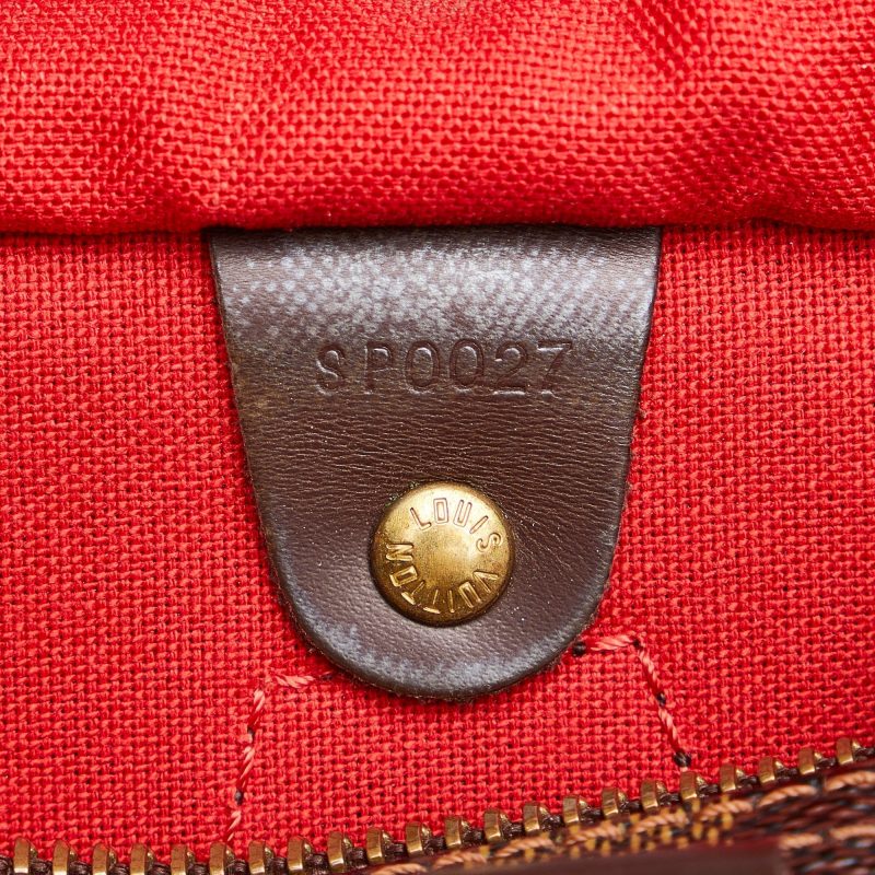 LOUIS VUITTON Damier Ebene Speedy 25 Boston Bag - Logoexplore - Image 7