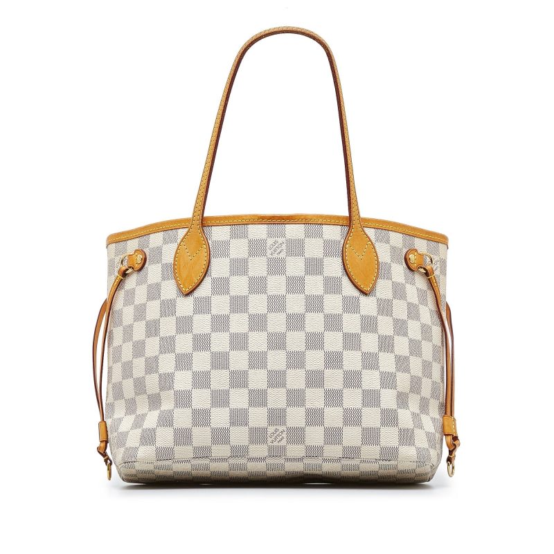 LOUIS VUITTON Damier Azur Neverfull PM Tote Bag - Logoexplore