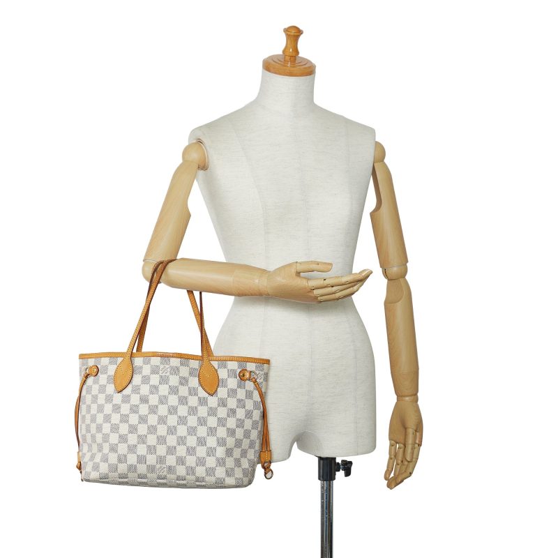 LOUIS VUITTON Damier Azur Neverfull PM Tote Bag - Logoexplore - Image 9