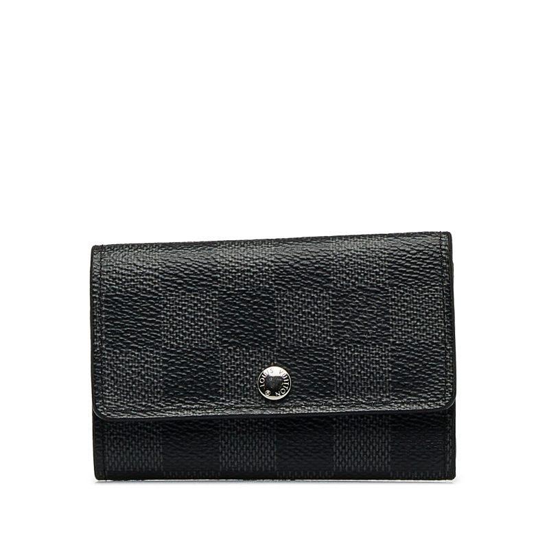 LOUIS VUITTON Damier Graphite 6 Key Holder - Logoexplore