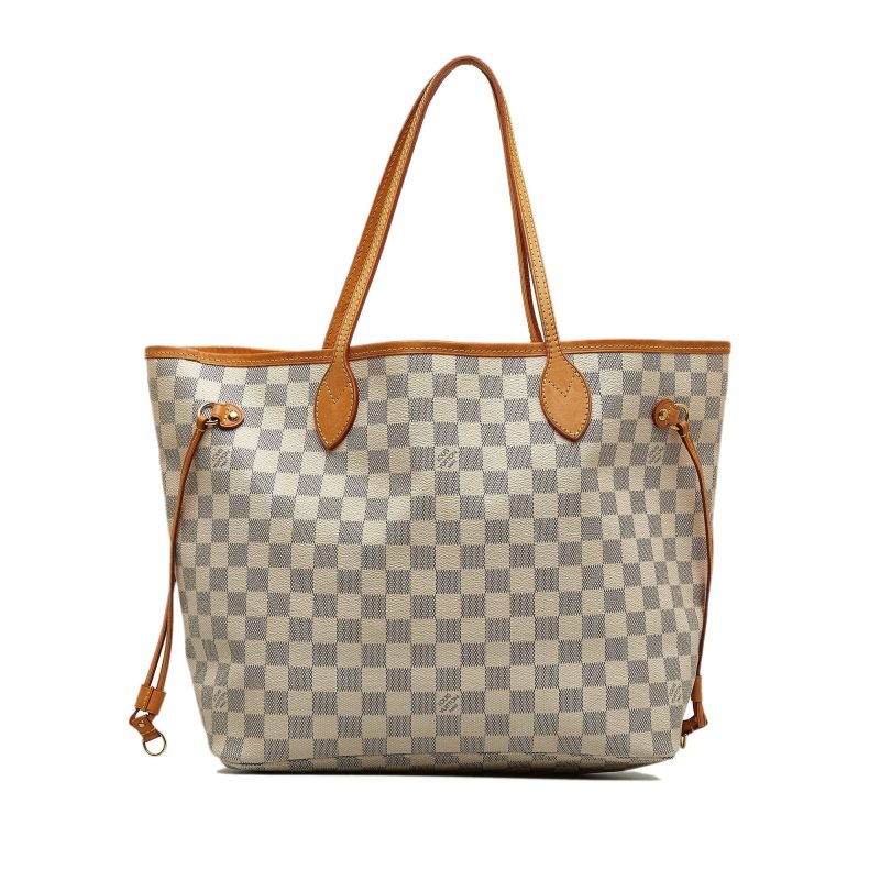LOUIS VUITTON Damier Azur Neverfull MM Tote Bag - Logoexplore