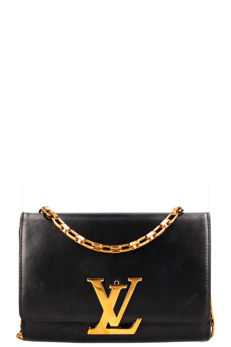 LOUIS VUITTON Chain Louise Bag GM Black - Logoexplore