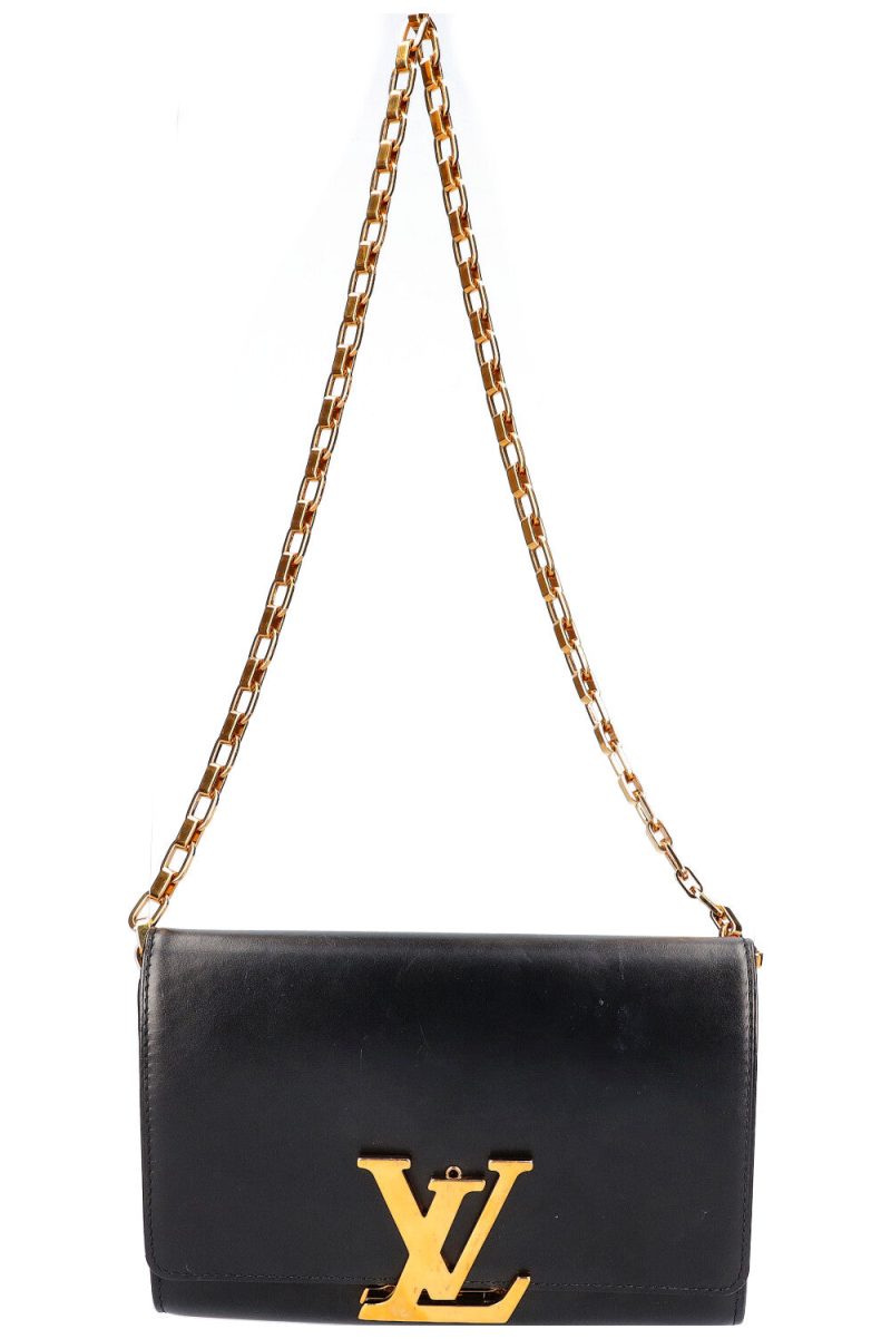 LOUIS VUITTON Chain Louise Bag GM Black - Logoexplore - Image 3