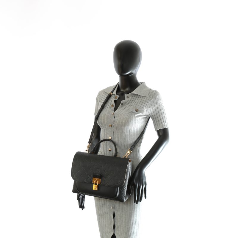 LOUIS VUITTON Empreinte Marignan Monogram Top Handle Black Bag (2019) w/Strap - Logoexplore - Image 2