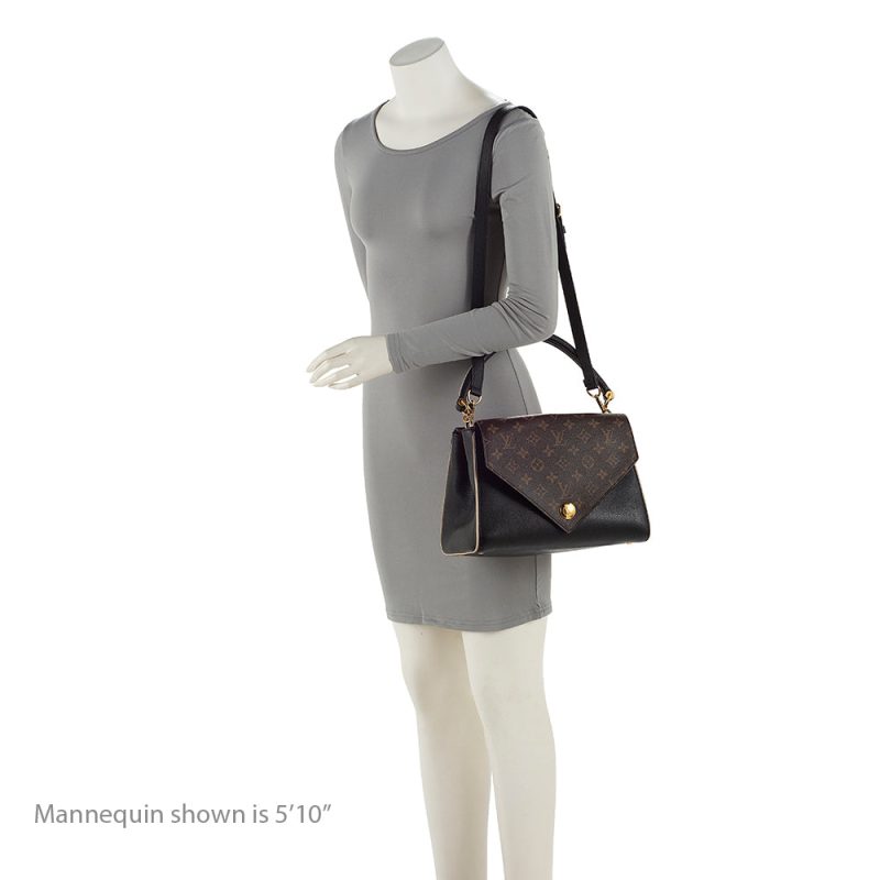 Louis Vuitton Calf Leather Monogram Canvas Double V Satchel (20589) - Logoexplore - Image 5
