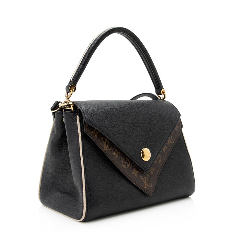 Louis Vuitton Calf Leather Monogram Canvas Double V Satchel (20589) - Logoexplore - Image 2
