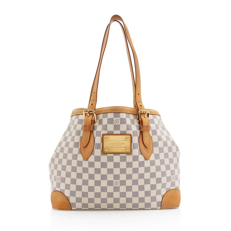 Louis Vuitton Damier Azur Hampstead MM Tote (21018) - Logoexplore