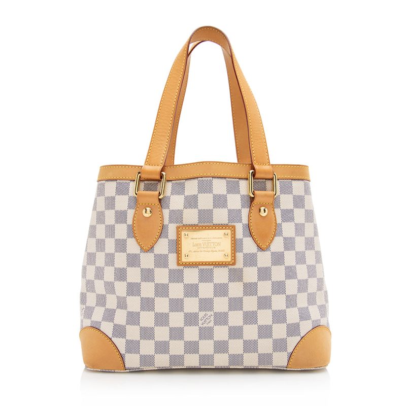 Louis Vuitton Damier Azur Hampstead PM Tote (21258) - Logoexplore