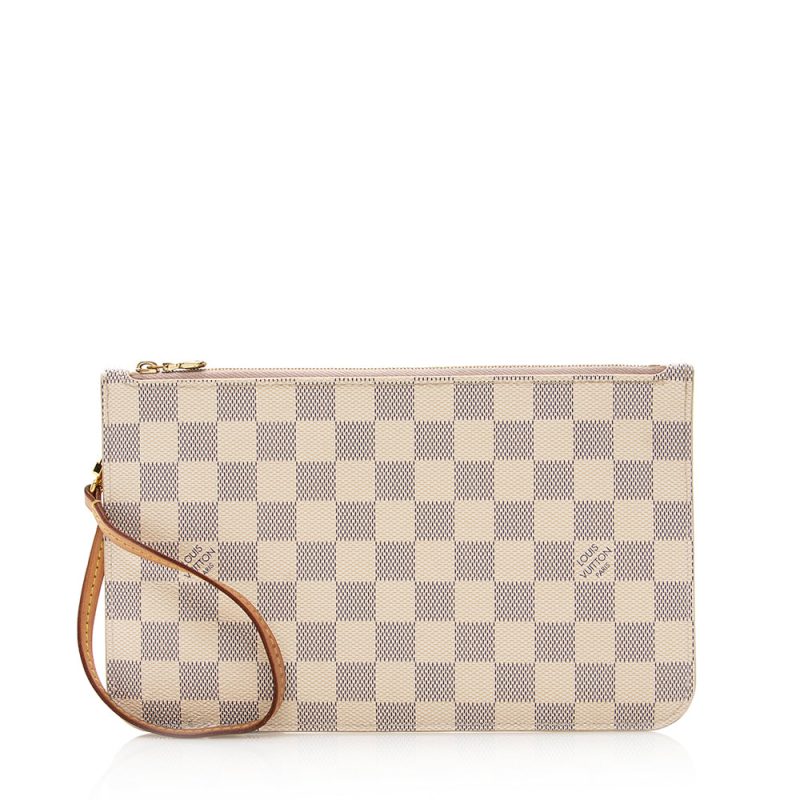 Louis Vuitton Damier Azur Neverfull MM Pochette (20736) - Logoexplore