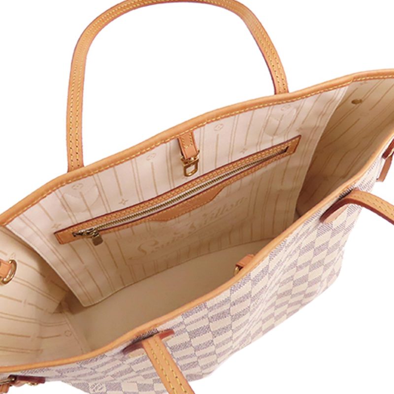 Louis Vuitton Damier Azur Neverfull MM (u6qcDD) - Logoexplore - Image 4