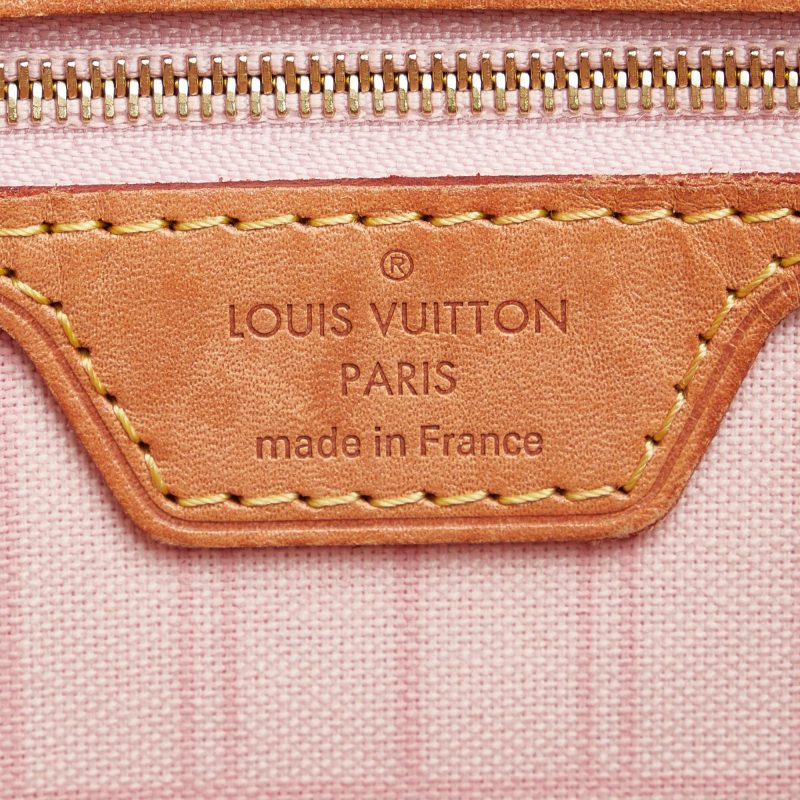 Louis Vuitton Damier Azur Neverfull MM (Kld8Wm) - Logoexplore - Image 7