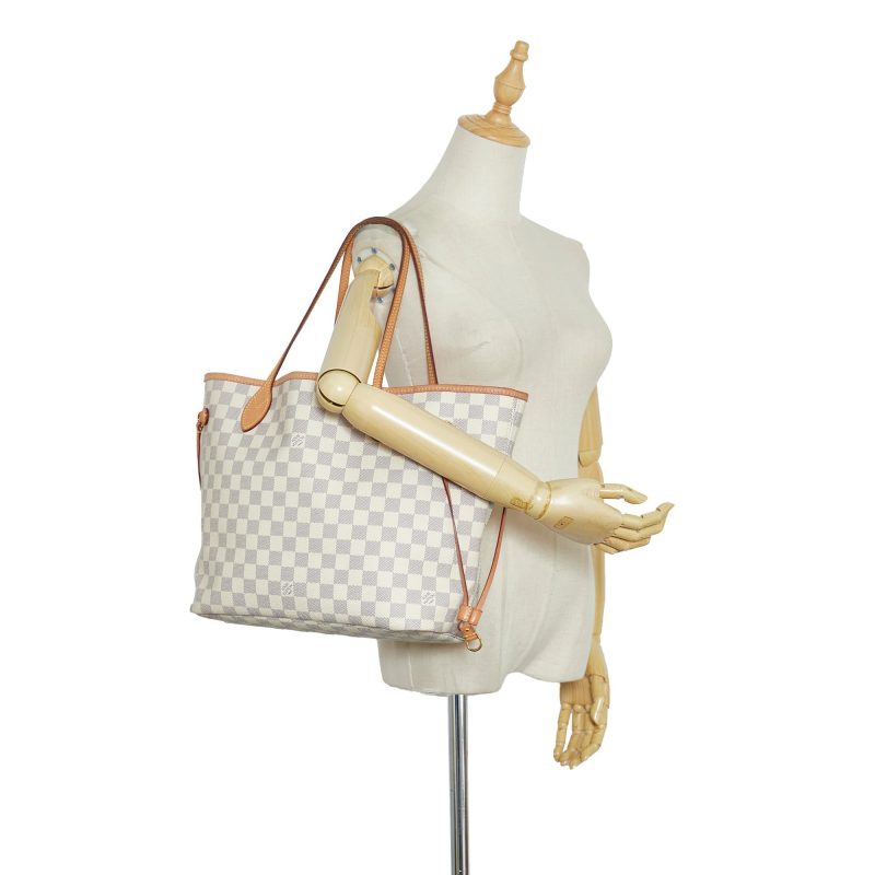 Louis Vuitton Damier Azur Neverfull MM (Kld8Wm) - Logoexplore - Image 5