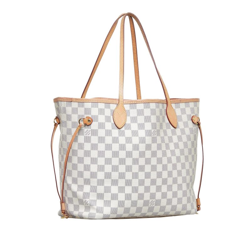 Louis Vuitton Damier Azur Neverfull MM (Kld8Wm) - Logoexplore - Image 2